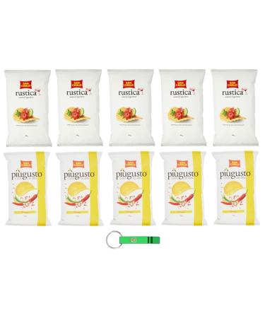 Lot de 10 paquets de test San Carlo Patatine poivrons 5 x 150 g Rustica 5 x 300 g sachets de chips de pommes de terre porte-cl s Beni Culinari