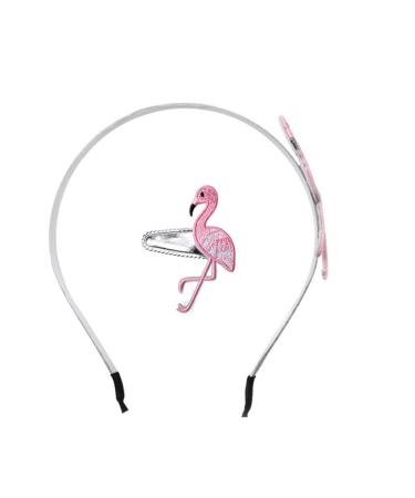 TINKSKY 2pcs Cute Flamingo Headband and Hairpin Set for Girls - Embroidered Flamingo Hair Hoop and Hairpins - Buy Online on GoSupps.com
