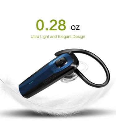 TOORUN M26 Bluetooth Earpiece - Handsfree V5.0 Wireless Headset with Noise Reduction - Blue - Buy Online on GoSupps.com