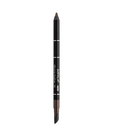 IMPALA | Waterproof Eyeliner with Silicone Brown Color No. 05 | Defined Line or Smudged Effect | Easy-to-Apply Creamy Texture | Intense Long-Lasting and Water-Resistant Color 05 Brown