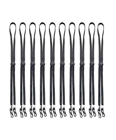 Lasport Lanyard for Mask 8pcs Adjustable Mask Necklace Masks Chain Holder Reuseable Adjustable Length Necklace for Mask Women Men Children Black