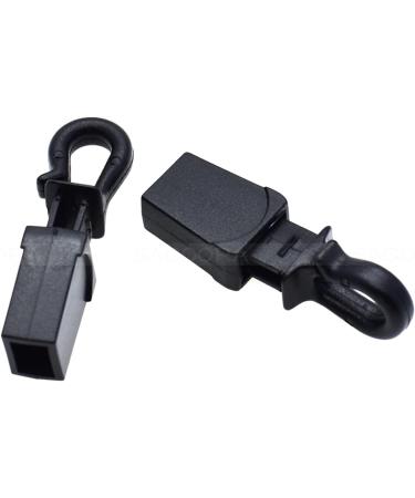 Hole Cord Lock Stopper spring buckle Cord Locks 50pcs/pack Zip Clip Buckle Zipper Pulls Cord Rope Ends Lock Black For Paracord/Backpack/Clothing Black - Buy Online on GoSupps.com