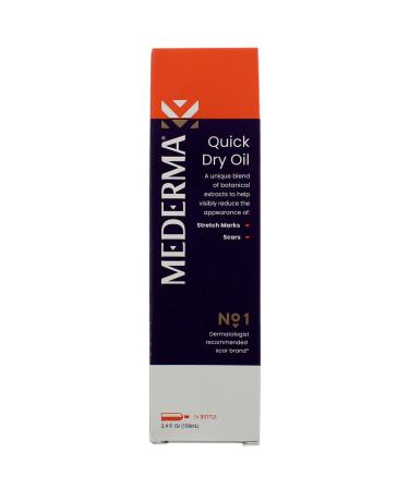Mederma Quick Dry Oil - For Scars, Stretch Marks, Uneven Skin Tone and Dry Skin - Fragrance-Free, Paraben-Free - 3.4oz (100ml) 3.4 Fl Oz (Pack of 1)