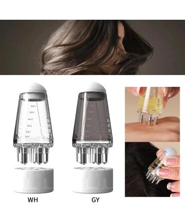 Hair Oil Applicator Bottle Hair Scalp Applicator Portable Liquid Oil Dispenser Root Comb Applicator Bottle Scalp Massage Comb with Roller Ball Mini Hair Raising Solid Hair Massage Tool (White+Grey) - Buy Online on GoSupps.com