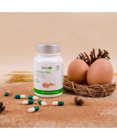 Tiens Zinc Supplement - 60 Capsules for Healthy Hair, Skin, Nails, Vision, Fertility & Immune System - Buy Online on GoSupps.com