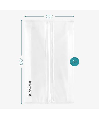 Navaris Wet Wipes Dispenser - Set of 2 | Portable Baby Wipe Holder Case | Refillable Travel Pouch Bag | Flushable Wipes Container - Opaque Transparent - Buy Online on GoSupps.com