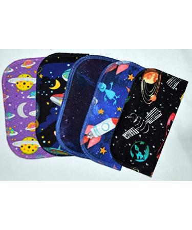 2 Ply Printed Flannel 8x8 Inches Set of 5 Out of This World