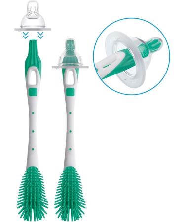 MAM Soft Baby Bottle & Teat Brush with Hanging Hole - Non-Scratch Cleaning Tool - Buy Online on GoSupps.com