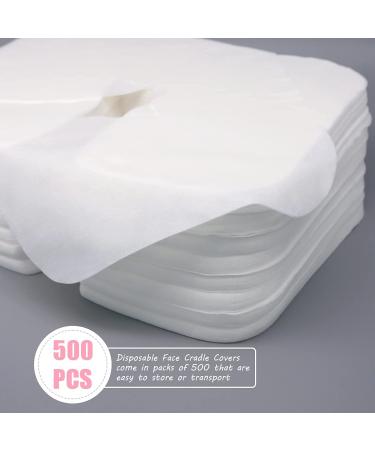 Luriseminger 500 Count Disposable Face Cradle Covers - Medical-Grade Cotton Spa Headrest Covers for Massage Tables & Chairs - 14.17 x 10.6 inches - 500pcs - Buy Online on GoSupps.com