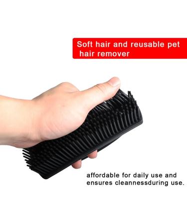 Pet Hair Removal Brush - Silicone Tool for Cleaning & Grooming Cats & Dogs - Lint & Debris Remover - Black & Red (Red) - Buy Online on GoSupps.com