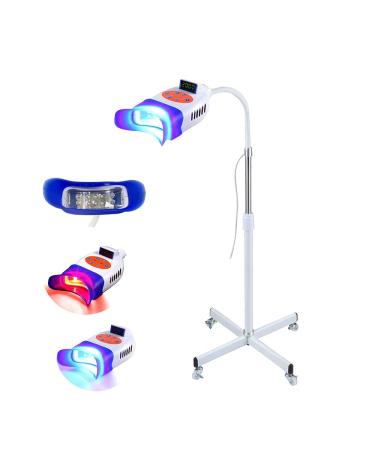 Fencia Teeth Whitening Light, Mobile Dental Teeth LED Whitening Lamp Professional, Oral Care Teeth Whitening Machine LED Cold Bleaching Accelerator Tooth Whitener Blue/Red Light System 1 Count (Pack of 1)