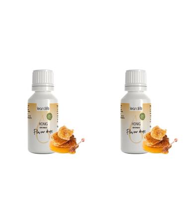 Lean: Life Flavor drops - aroma drop - honey - vegan sugar -free gluten -free - without calories - Made in Germany - 30ml (pack with 2)
