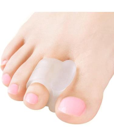 Hallux Valgus Toe Straightener | 4x Gel Toe Spreader for Bunion Correction & Overlapping Toes - Transparent Silicone Toe Separators - Buy Online on GoSupps.com