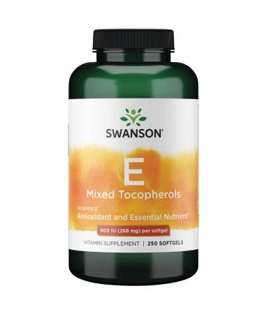 Swanson Vitamin E Mixed Tocopherols 400 Iu (268 Milligrams) 250 Sgels 1 - Buy Online on GoSupps.com