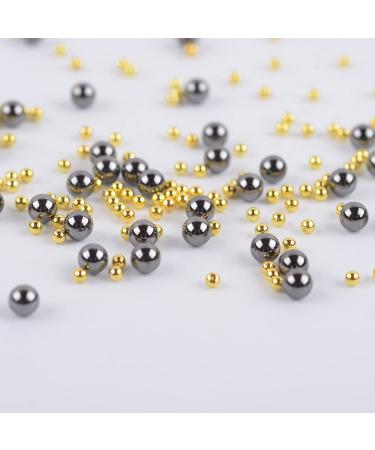 MEILINDS 3D Nail Caviar Beads - 4 Colors Metal Nail Art Gems for Acrylic Manicure (3 Boxes) - Buy Online on GoSupps.com