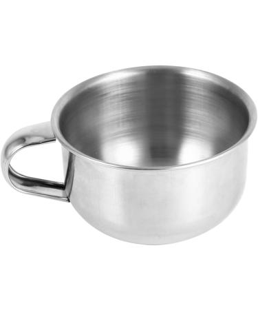 SIXRUN Stainless Steel Shaving Soap Cup - Stylish Beard Cleaning Bowl with Handle for Traditional Shaving | International Shipping Available - Buy Online on GoSupps.com