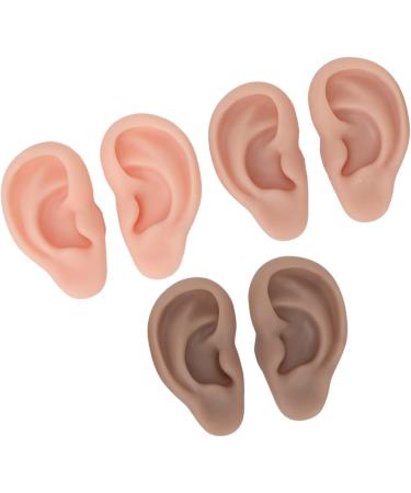 Artificial Ear Model Soft 3 Pairs Human Ear Model Silicone Reusable for Home - Buy Online on GoSupps.com