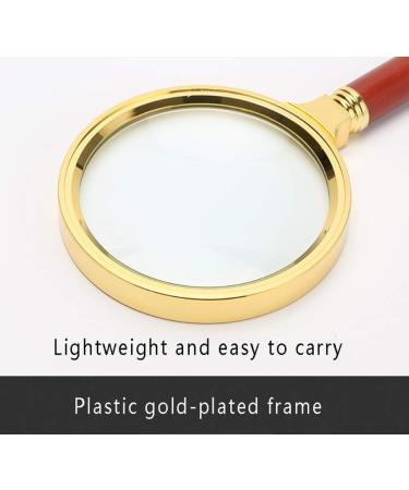 Gold Frame Magnifier HD Handheld Optical Magnifier 10 Times Child Old Reading Magnifier Plastic Plating Made in China - Buy Online on GoSupps.com