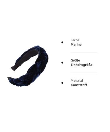 MIRRAY Rockabilly Velvet Braid Hairband for Women | Trendy Summer Headband in Navy | Stylish Hair Accessories for Girls - Buy Online on GoSupps.com