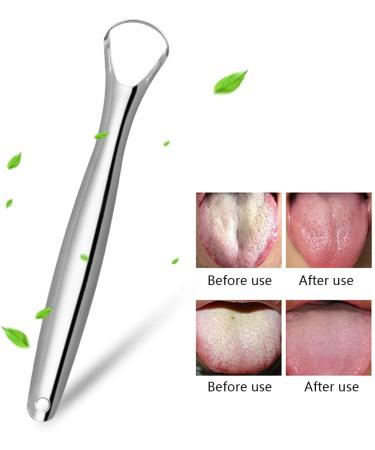 Stainless Steel Tongue Scraper | Reusable Oral Hygiene Cleaner Brush | Best Metal Care Tool for Fresh Breath - Buy Online on GoSupps.com