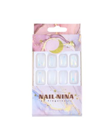 Brishow Artificial False Nails - Long Acrylic Full Cover Stick-On Nails - 24 Piece Set for Women & Girls - Perfect for International Shipping - Buy Online on GoSupps.com