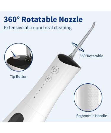 Portable Electric Water Dental Flosser - Rechargeable Cordless Oral Irrigator with Patent Pump | Travel-Friendly Teeth Cleaning - Buy Online on GoSupps.com