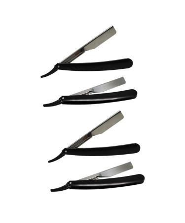 Beavorty 4 piece of razor durable razor foldable hairdresser shaver men when shaving hand razor for men old -fashioned knife holder man