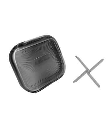 dijiusidy Portable Dental Case Braces Storage Box Seal with Partition Dust-proof Cotton Swab Holder for Travel Home Business Gray S S Grey