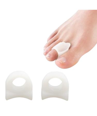 Qtqgoitem 1 Pair White Silicone Bunion Toe Corrector Orthotics Separator Support Pad (Model: 61f 14b 1d1 8a2 b4c)