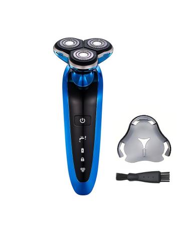 Roziapro Electric Razor for Men Wet and Dry Cordless Rechargeable Electric Shaver with 3D Floating Head IPX6 Waterproof Portable Razor Ideal Gift for Men Blue