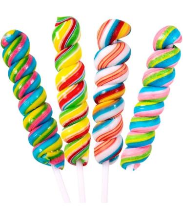 Candy Pops Large Twist Mixed Lollipops 70g - Party Bag Sweets - Assorted Flavours & Colours Twist Lollipops (9 x Mixed Lollipops) - Buy Online on GoSupps.com