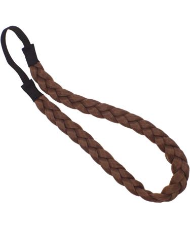 Topkids Accessories Synthetic Hair Elasticated Headbands for Women & Girls School or Work Headband Natural-Look blonde & Brunette Hair Bands for Ladies Braided Faux Hair (Brunette Braid) - Buy Online on GoSupps.com
