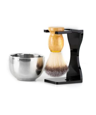 Premium Beard Brush Holder & Shave Brush Organizer - Electric Shaver Storage Rack & Razor Stand for Men | Acrylic Shaving Base - Buy Online on GoSupps.com