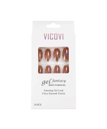 Brishow Yellow Short Artificial Nails | 24-Piece Ballerina Acrylic Press-On Fake Nails for Women & Girls - Buy Online on GoSupps.com