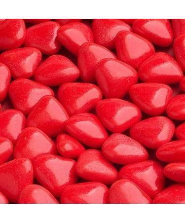 Red Mini Heart Chocolate Dragees Wedding Favour Sweets ( 1 KG / Approx 950 Hearts)