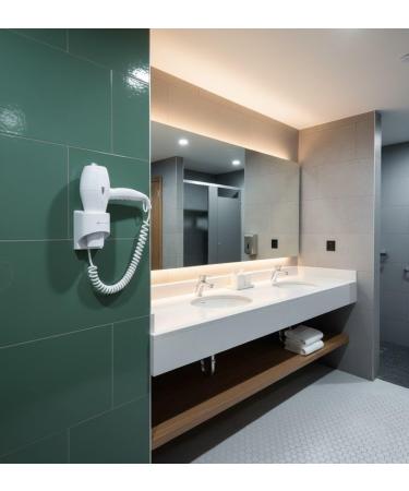 Professional Hairdryer 18002000W with WALL BRACKET Wallmounted hair dryer Compact Hotel Hairdryerprofessional AC motor 2 speeds 3 temperature levels - Buy Online on GoSupps.com