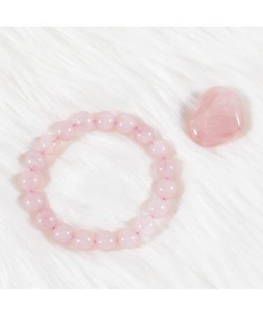 Rose Quartz Crystal Love Stone 3cm Thumb Pocket Stone Bracelet - Natural Energy for Reiki Balancing, Meditation & Women's Gift - Buy Online on GoSupps.com