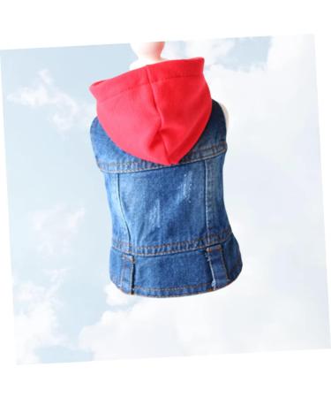 Iplusmile Red Denim Dog Vest - Summer & Spring Pet Costume & Accessories for XL Dogs | Fashionable Party Outfit - Buy Online on GoSupps.com