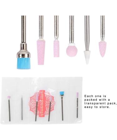 Stainless Steel Nail Drill Bit Set - 6Pcs Manicure Accessories for Nail Art File Tools - Buy Online on GoSupps.com