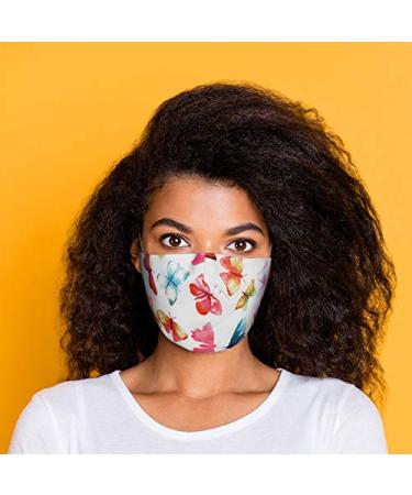 Butterfly Summer Garden Reusable Adjustable Face Mask