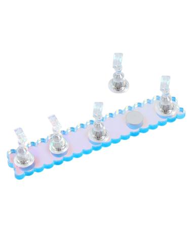 Housoutil 1 Set Nail Practice Bracket Manicure Tools Practice Nail Racks Nail Display Convenient Nail Racks Nail Art Stand Convenient Nail Stands Paint Brishes Alloy Magnet Personality Base