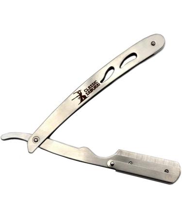 Classic Samurai Stainless Steel Barber Straight Edge Razor + 100 Lord Blades - Buy Online on GoSupps.com