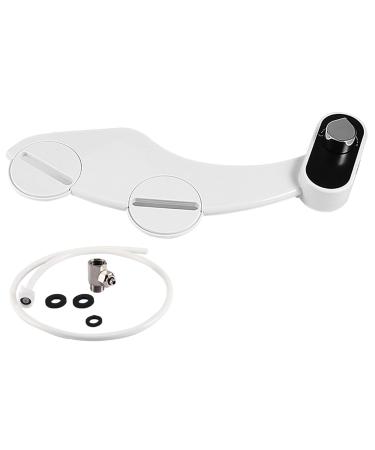Non Electric Bidet Dual Nozzle Single Cold Water Toilet Bidet Sprayer Non Electric Toilet Attachment for Bathroom (EU 3/8)