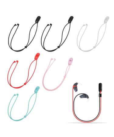 Hearing aid clips BTE hearing aid key band anti-loss silicone elastic protective rope for adults and seniors Binaural 2B1B1R1G1P1M