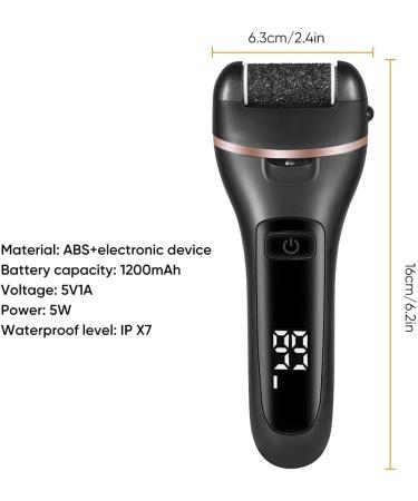 Premium Electric Foot Callus Remover Kit - 18 Pieces for Smooth Feet | Electric Pedicure Dead Skin & Callous Remover Tool (Black - Buy Online on GoSupps.com