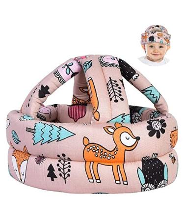 Baby Head Protector Infant Safety Helmet & Walking Baby Helmet for Age 6-36 Months Pink Forest(1pc)