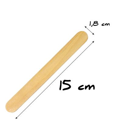 100 Natural Wooden Disposable Wax Spatulas for Hair Removal - Hygienic Smooth Waxing Sticks for Body Face Legs & Bikini - Buy Online on GoSupps.com