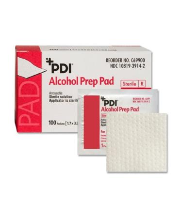 PT# C69900 PT# # C69900- Alcohol Prep Pads Sterile Large 100/Bx by, PDI Professional Disposables (1)