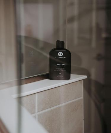 All-Natural Charcoal Body Wash | Deep Cleansing & Purifying Vegan Shower Gel with Activated Charcoal & Tea Tree Oil (10.1oz - Buy Online on GoSupps.com