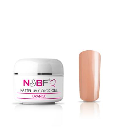 N&BF UV color gel pastel orange |Color gel covering medium viscos |Pastel Color Gel for Geln gel |Made in EU |Color gels for nail design and nail art |Self -smoothing + without acid